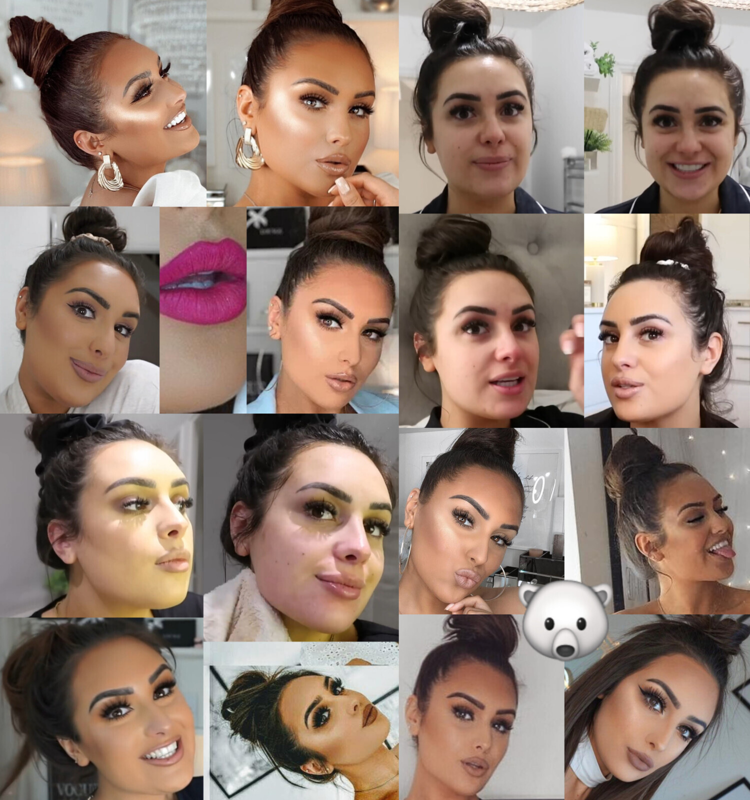 Эми-Роуз Уокер Пучок Причёски Небрежный Тёмный