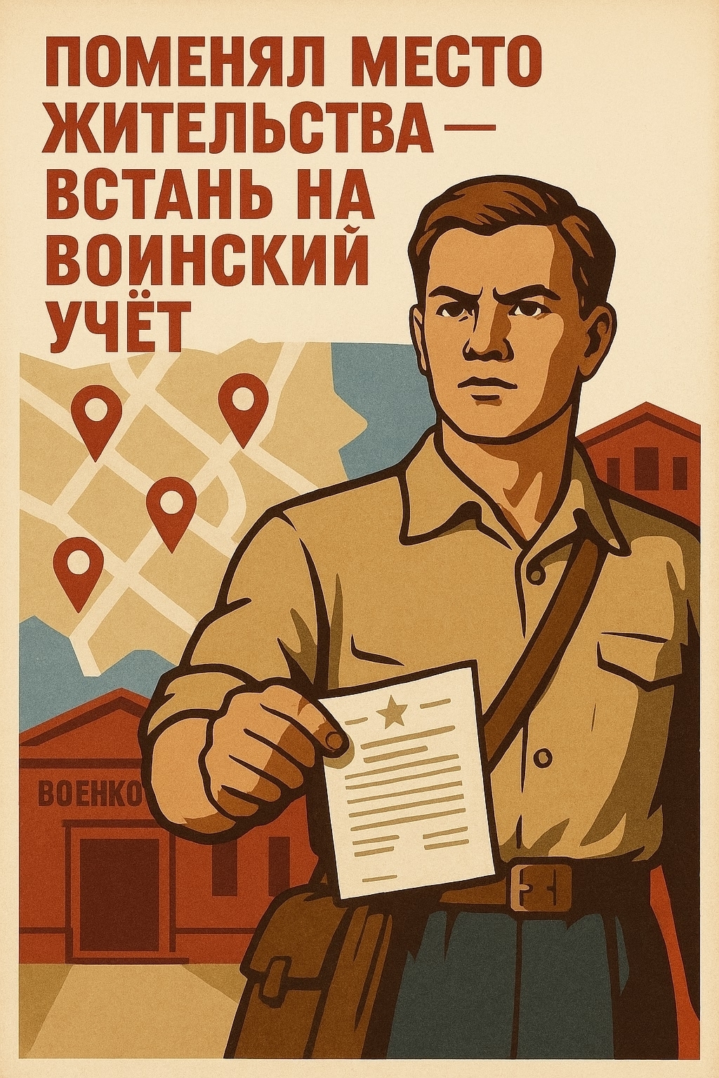 Сменил место жительства - встань на воинский учет!