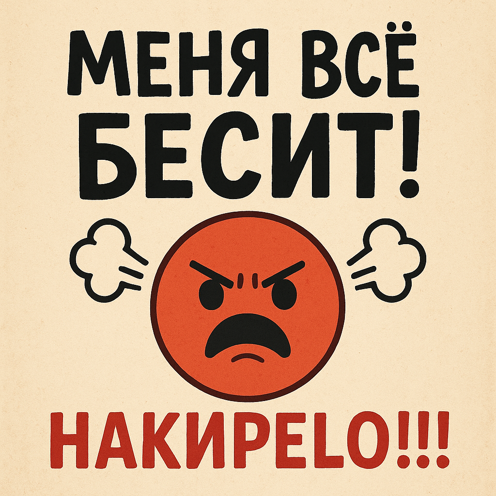 Меня всё бесит! Ну вот прям всё!!!