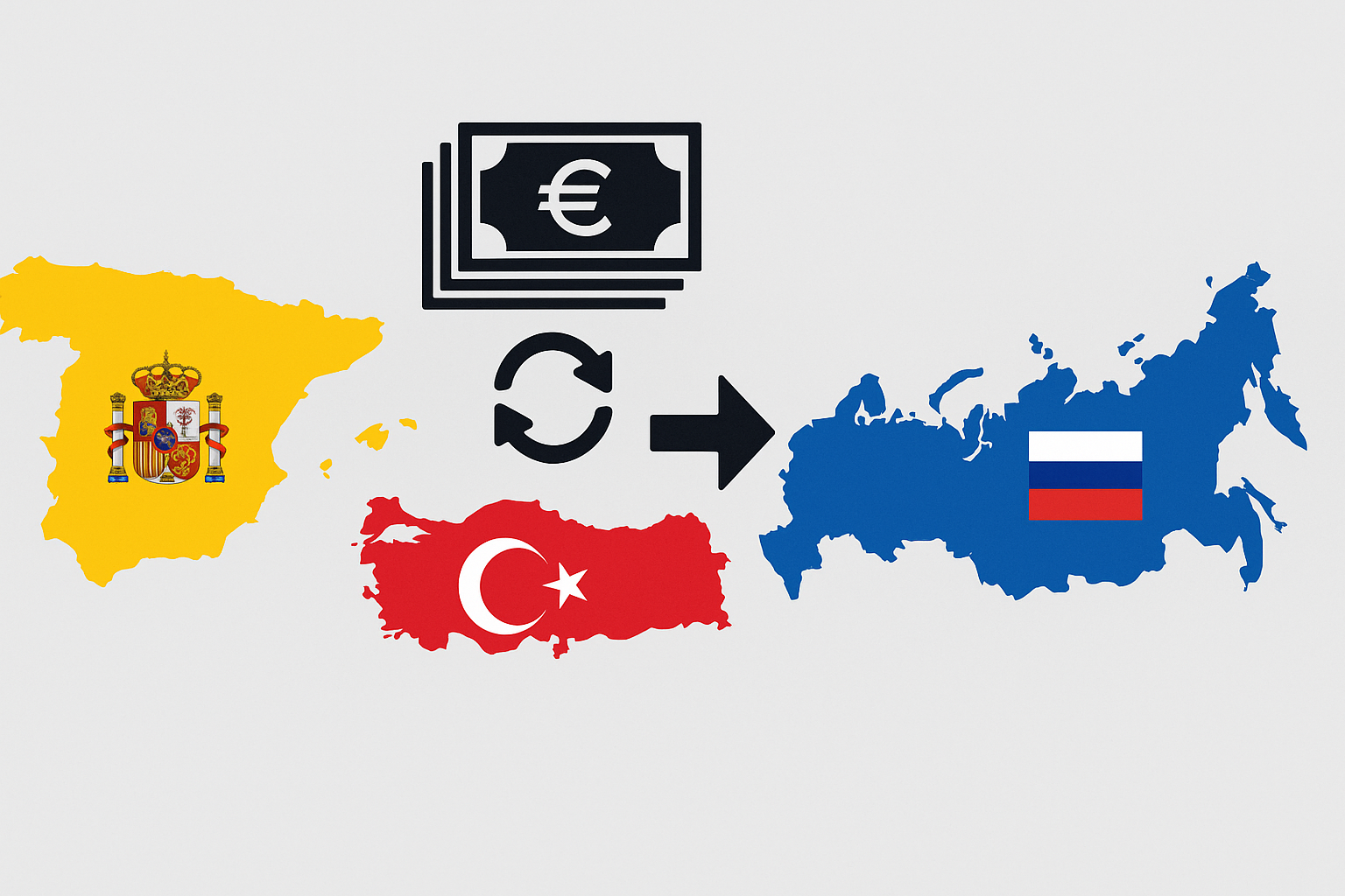 Перевоз наличных евро из Испании в Россию через Турцию: допустимость, исключение «для личного пользования» и алгоритм действий