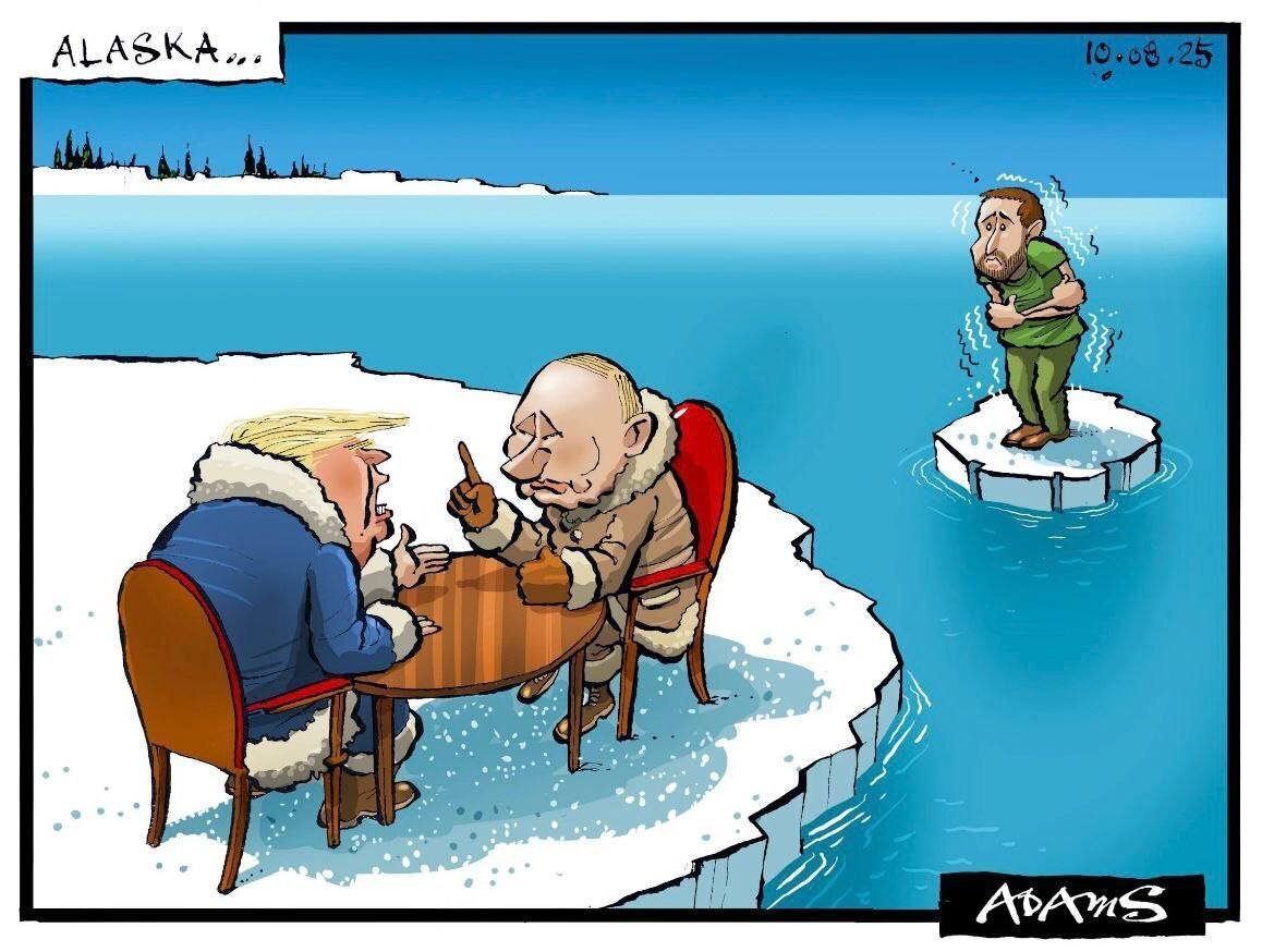 Весёлые картинки про саммит на Аляске, Путина и Трампа
