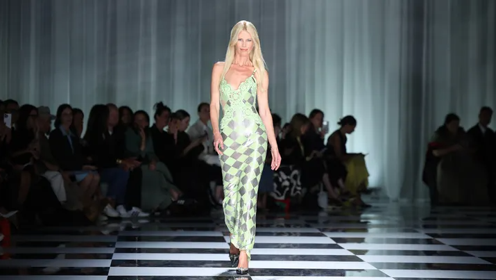 54-летняя супермодель Клаудия Шиффер демонстрирует молодую фигуру во время летнего купания в ледяной воде.