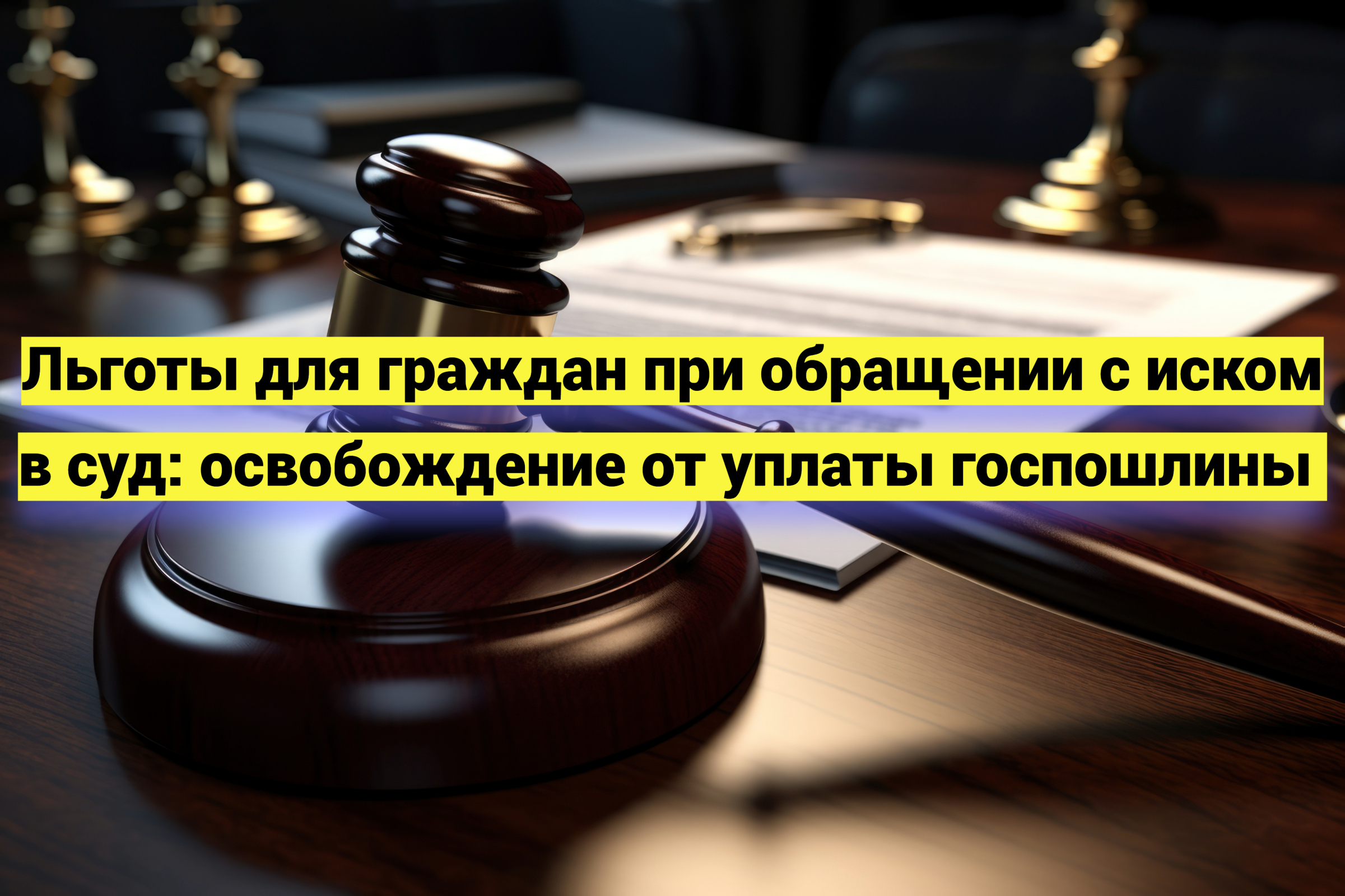 Льготы для граждан при обращении с иском в суд: освобождение от уплаты госпошлины