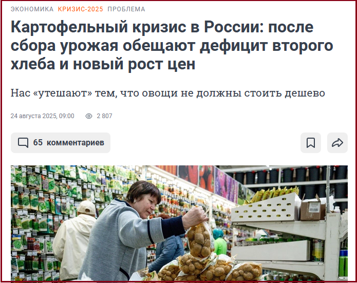 Обещанный рывок в реале: картофельный кризис и зарплаты с отставанием от инфляции