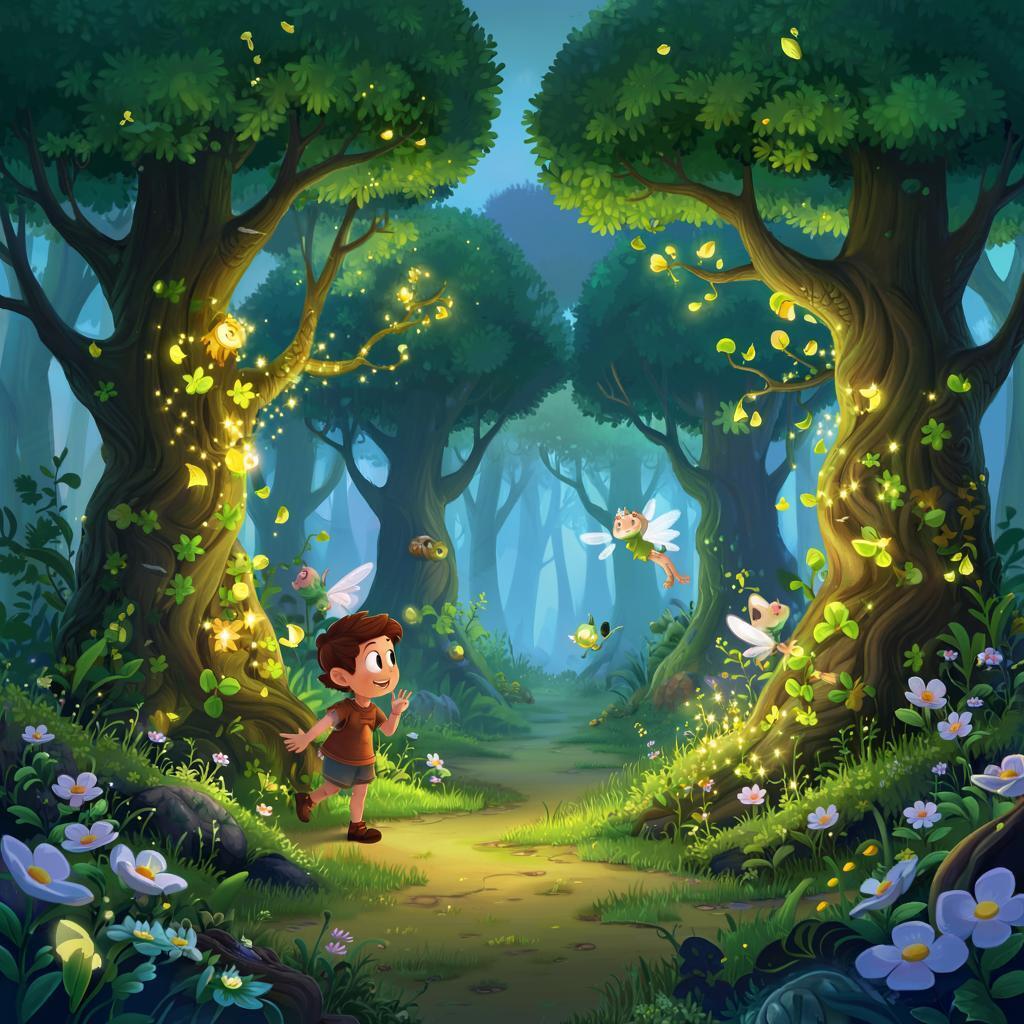 Детская сказка: Тайна загадочного леса.