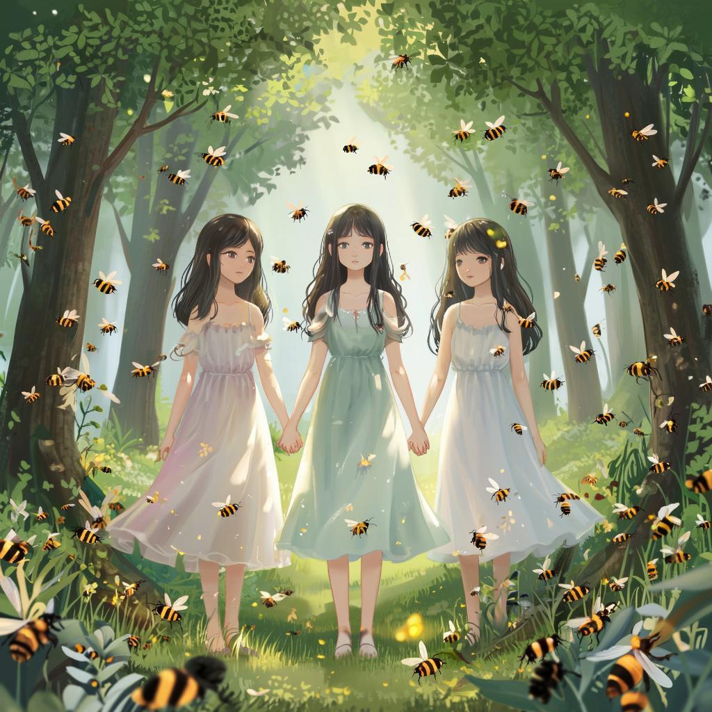 Детская сказка: Три сестрички и волшебный ключик.