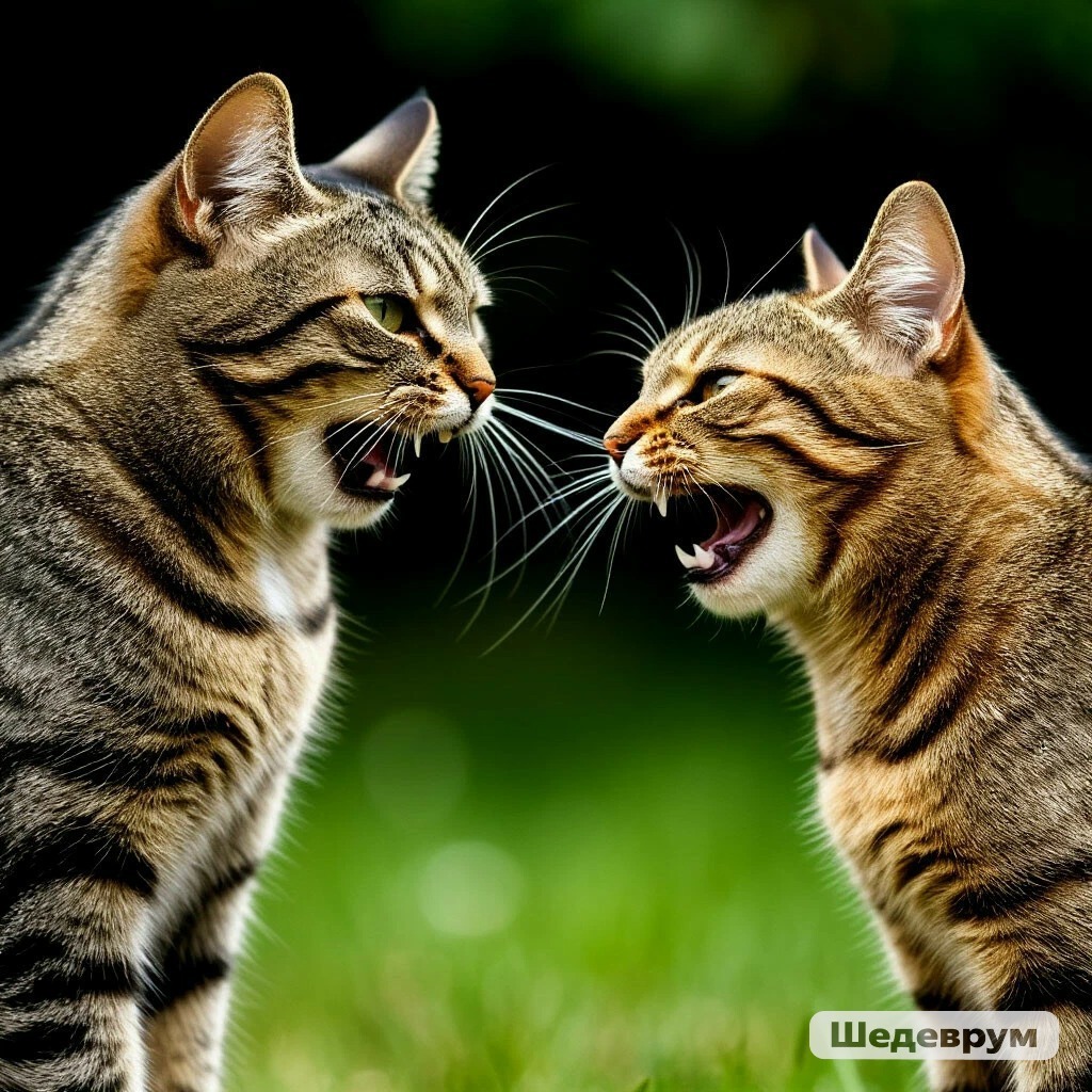 Кот Иннокентий сбежал от навязчивых ухаживаний соседки.