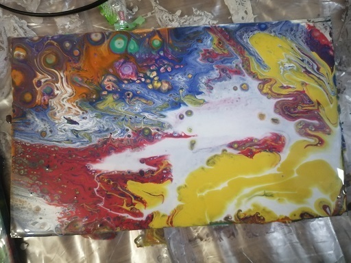 🎨🎨🎨Странности жизни пенсионерки. Картины в технике флюид Арт