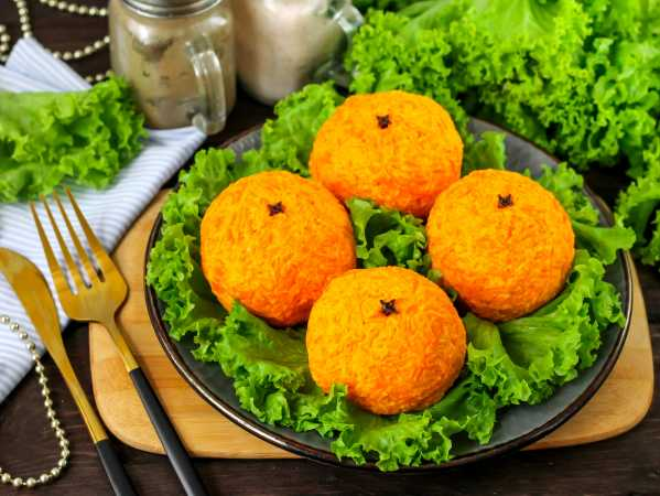 Салат на новогодний стол «МАНДАРИНЫ»