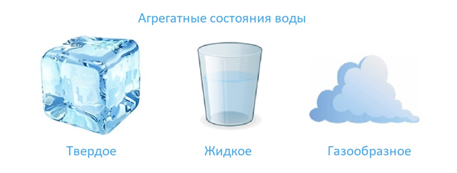 Интересный факт: Вода — единственное вещество на Земле, которое может существовать в трёх состояниях (твёрдом, жидком и газообразном)