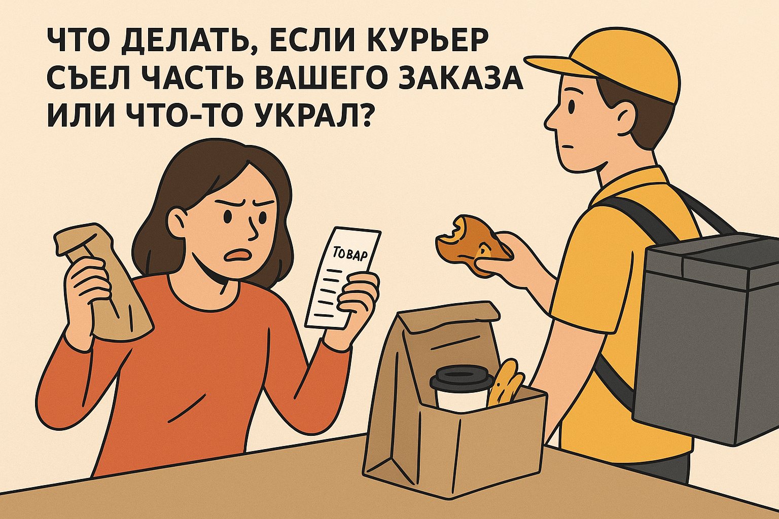 Что делать, если курьер съел часть вашего заказа или что-то украл по дороге