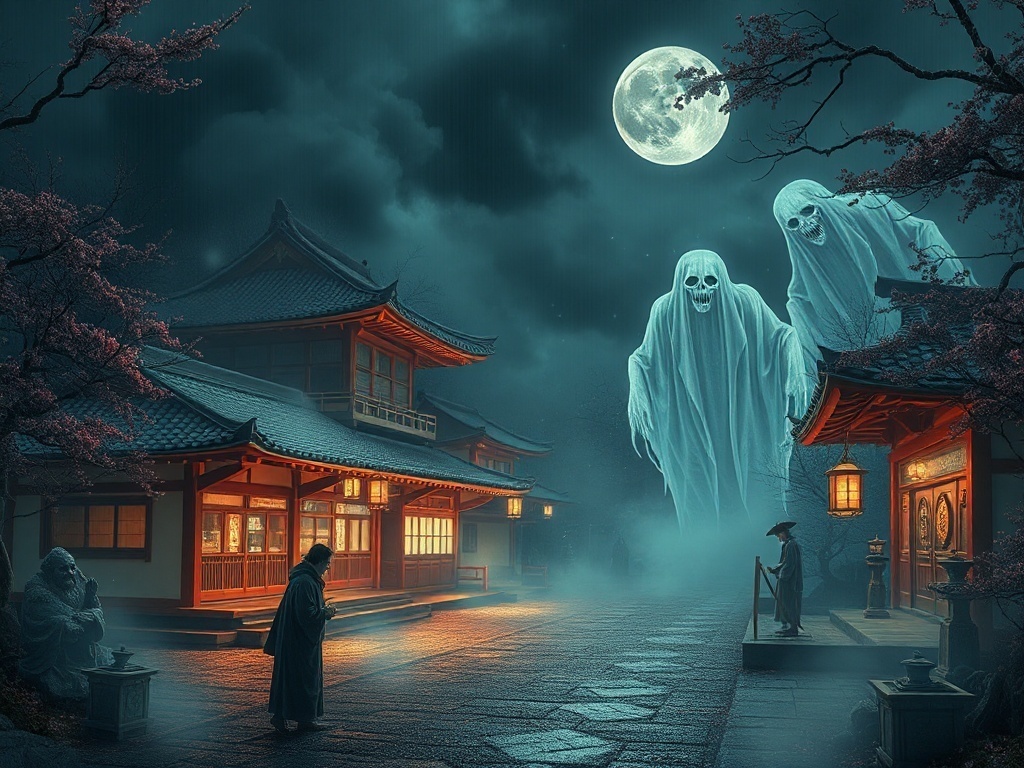 Интересный факт о призраках: В Японии существует древняя традиция, связанная с призраками, называемая "Хякку моногатари" (百物語) или "Сто историй"....