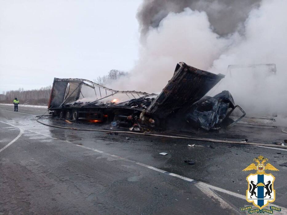 Три большегруза загорелись – жуткие кадры ДТП