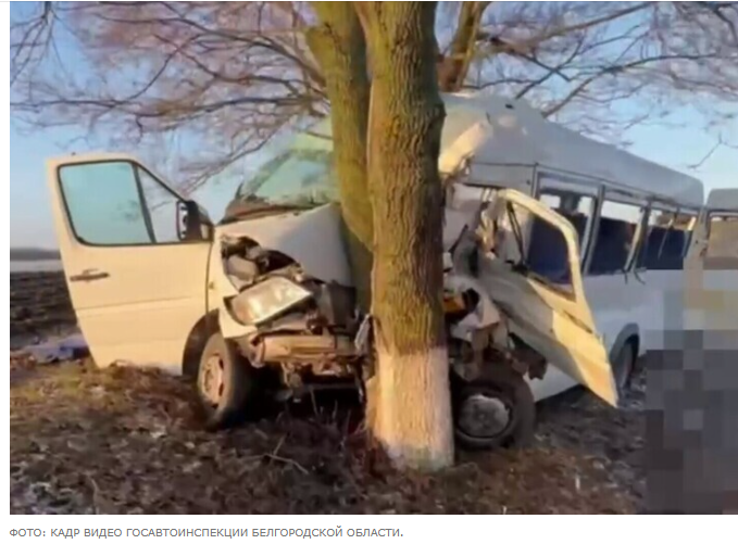Страшное ДТП – микроавтобус, перевозивший рабочих, был буквально разорван о деревья