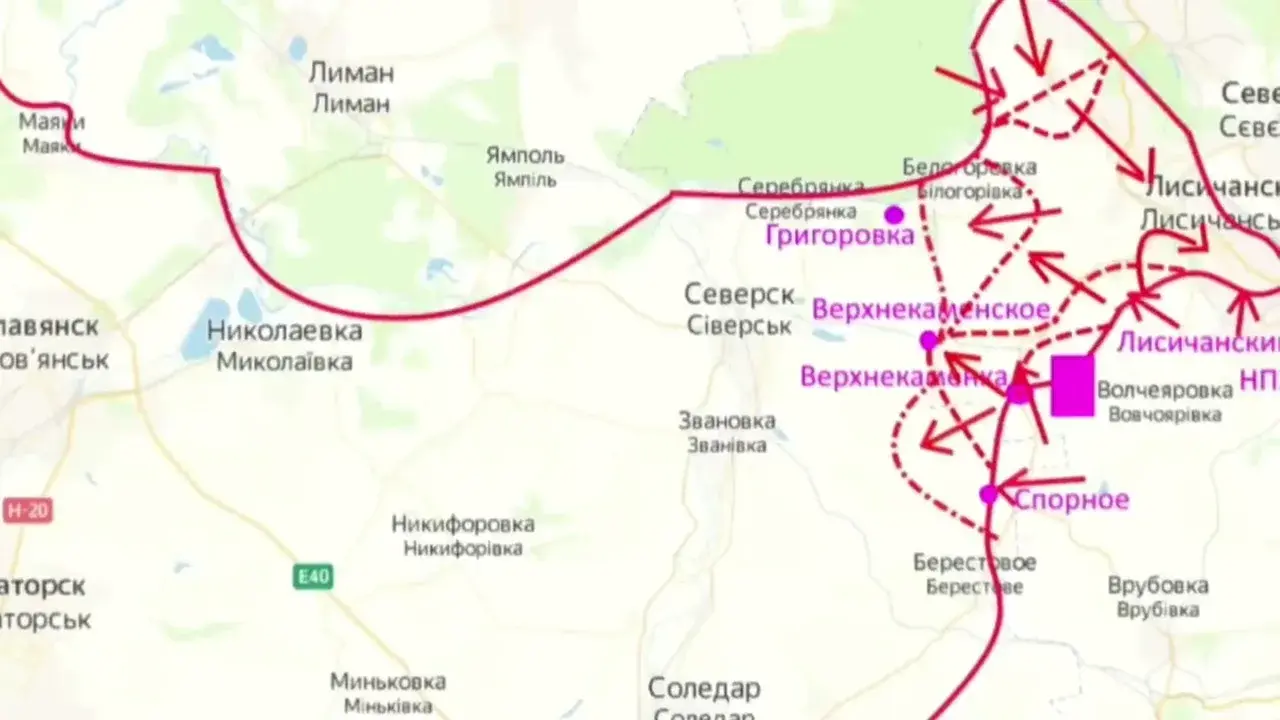 Бои за Северск. Прямое направление на Славянск?