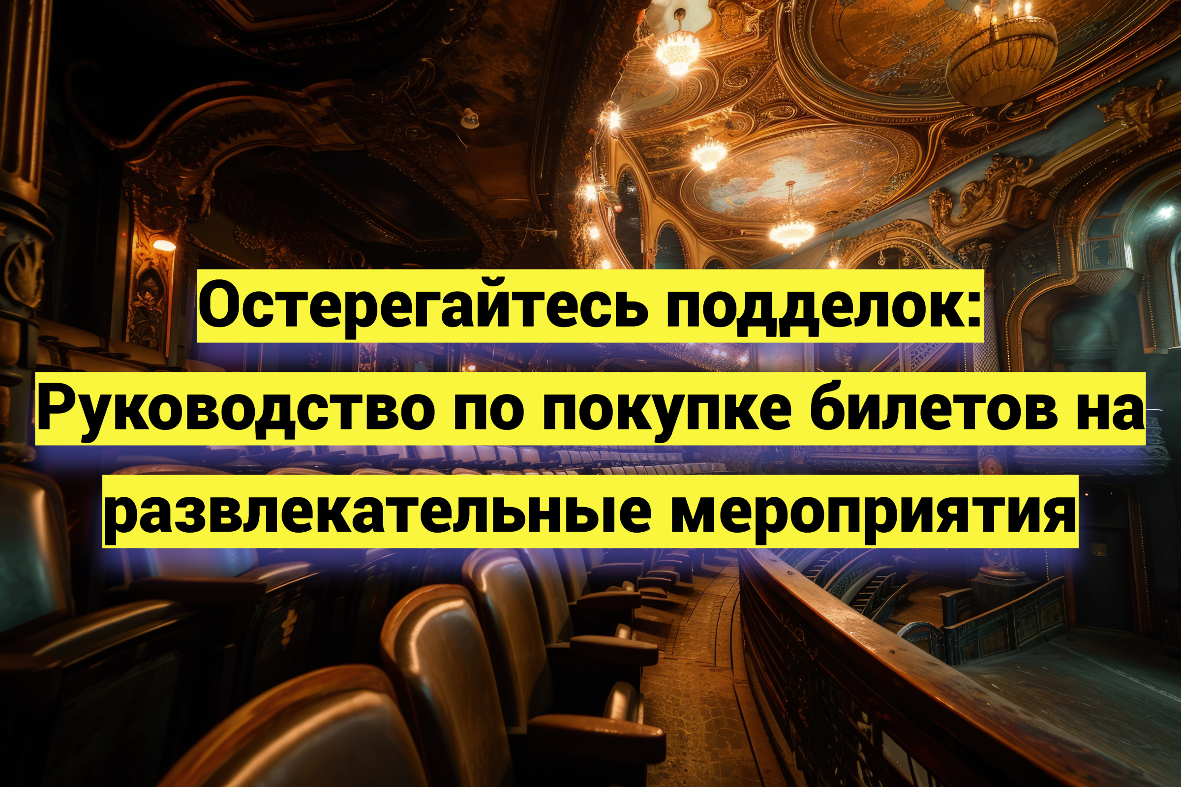 Как правильно покупать билеты на развлекательные мероприятия, чтобы не остаться на бобах