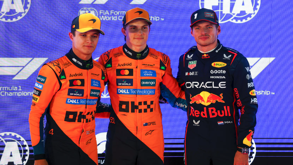 Сравнение сезона Норриса, Ферстаппена и Пиастри в цифрах