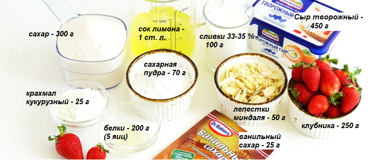 Нежнейший рулет: меренговый с клубникой