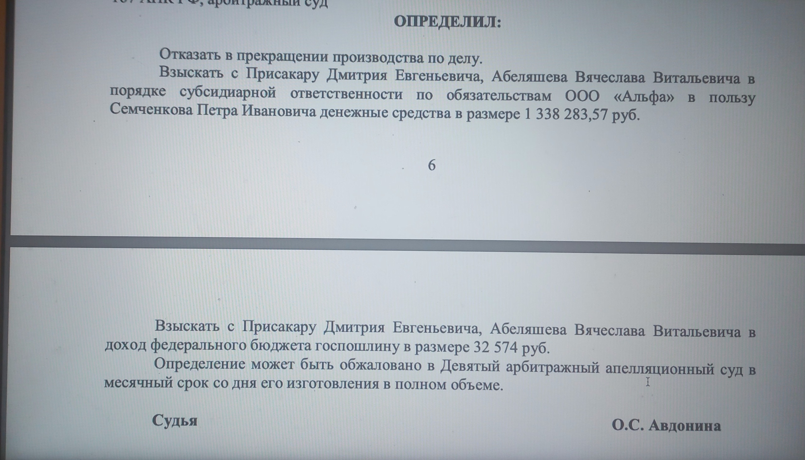 Создание параллельного бизнеса стало поводом привлечь учредителя и директора к субсидиарной ответственности. 350 000 расходов на адвоката!?
