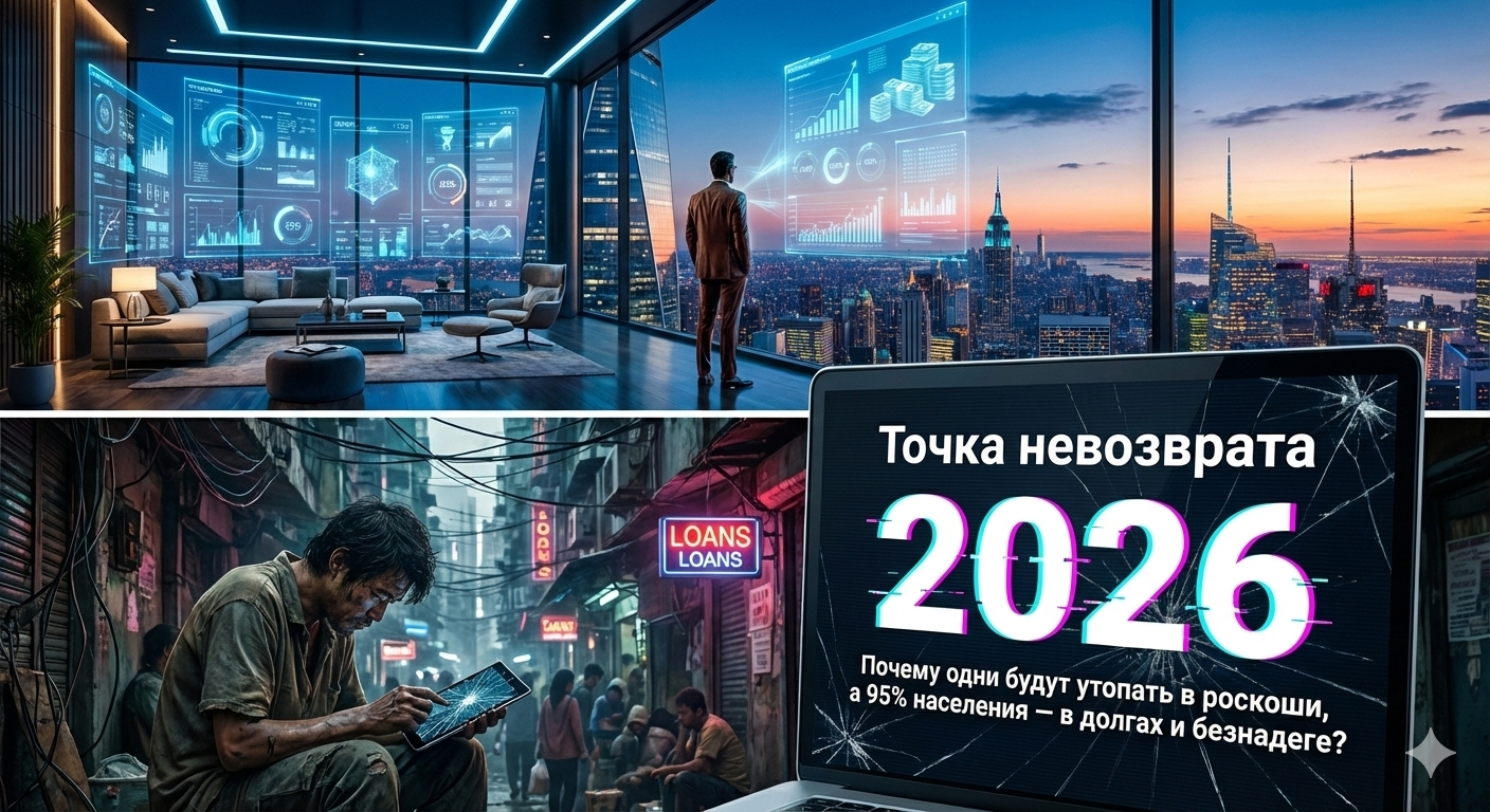 Точка невозврата 2026: Почему одни будут утопать в роскоши, а 95% населения — в долгах и безнадеге?