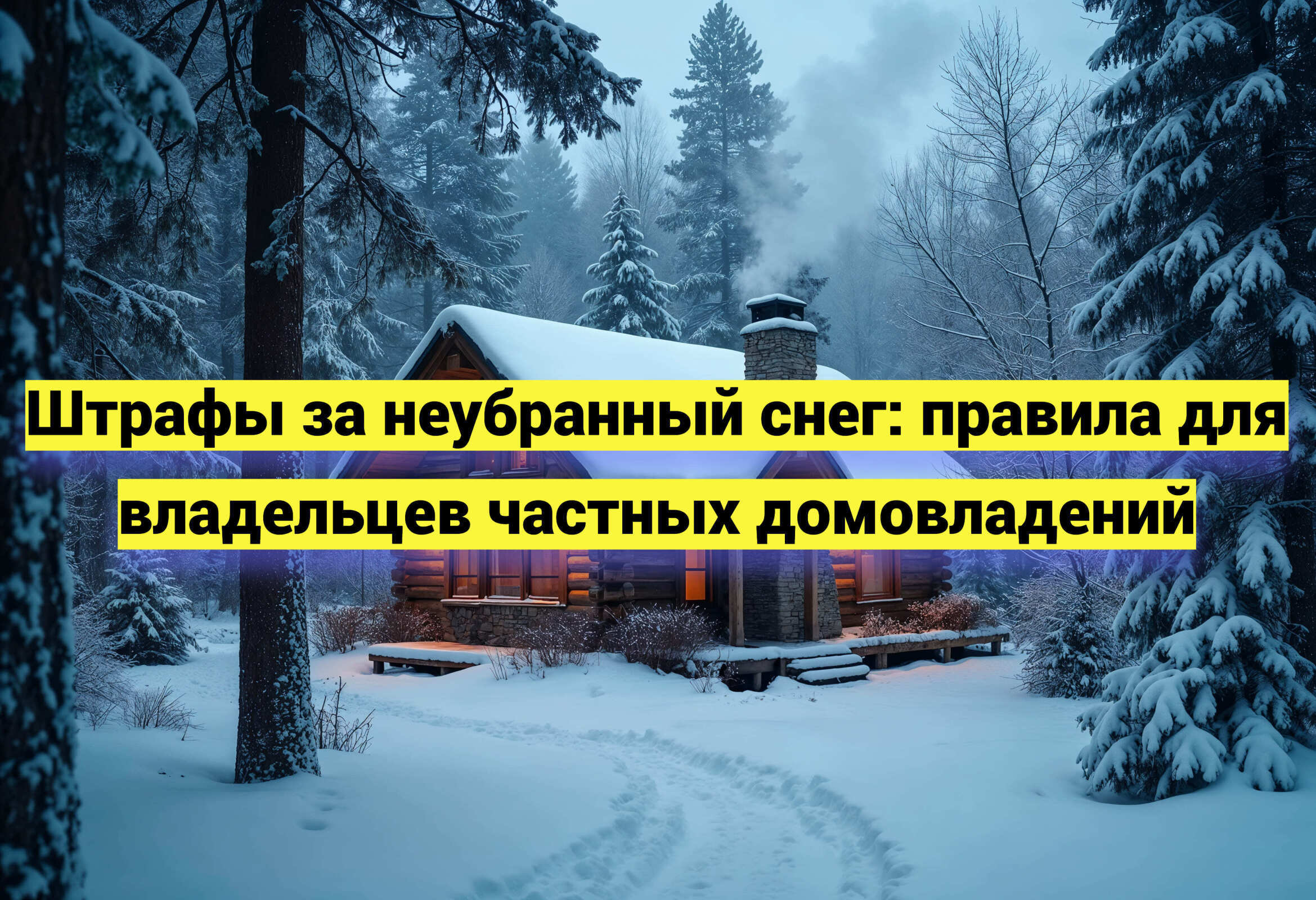 Штрафы за неубранный снег: правила для владельцев частных домовладений