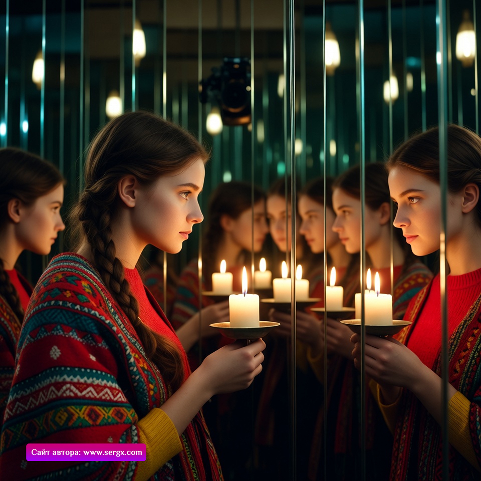 Зеркала, тени и шёпот судьбы. Какие жуткие гадания проводили девушки на Святки?