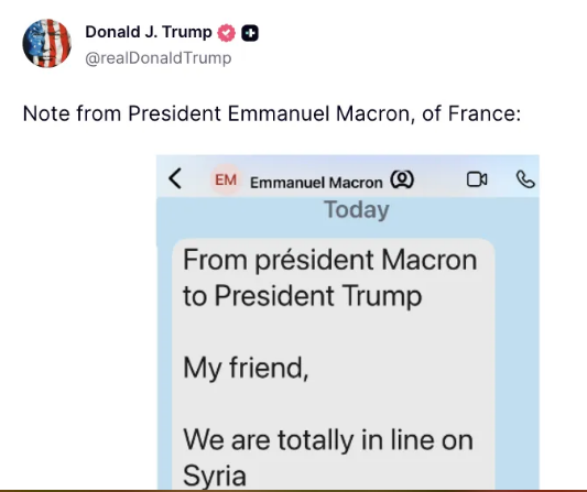 Трамп обнародовал текст Макрона в ходе преддавосской атаки на основных союзников США.