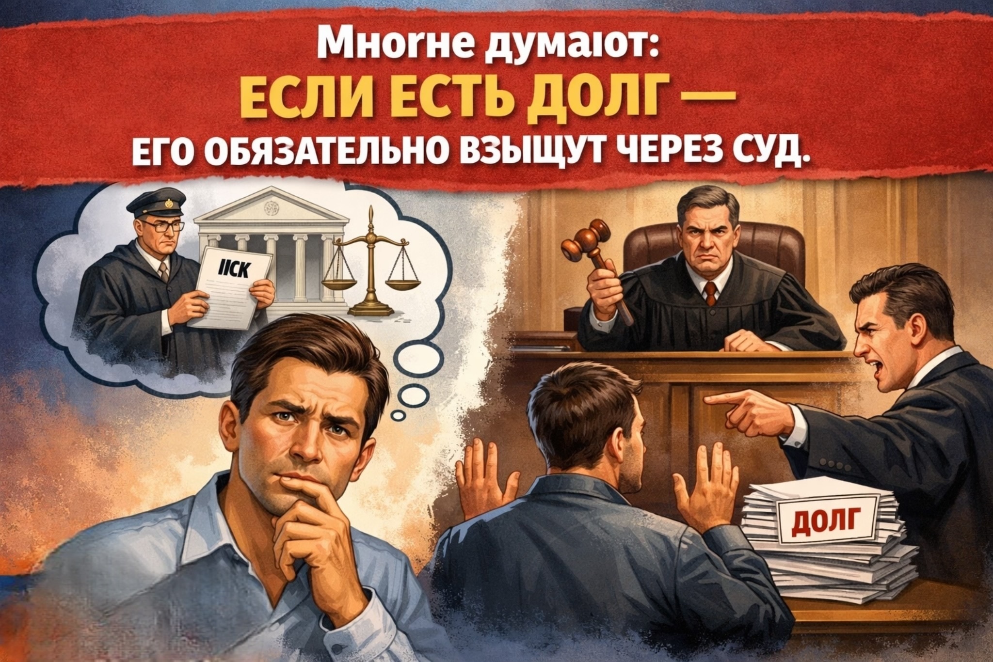 Многие уверены: раз появился долг — значит, рано или поздно его обязательно взыщут через суд