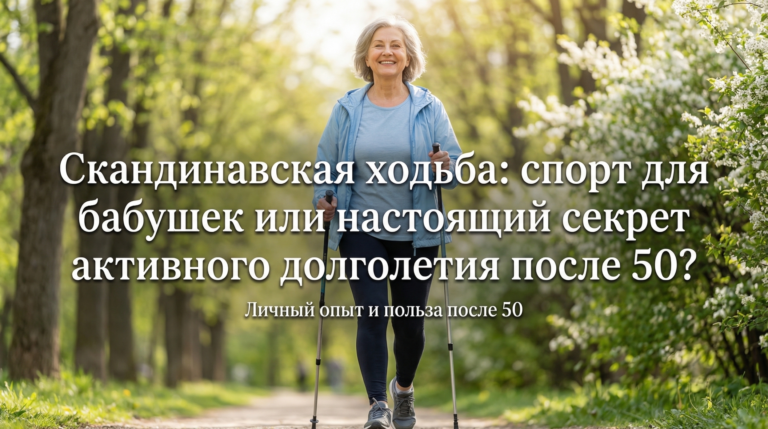 Скандинавская ходьба: спорт для бабушек или настоящий секрет активного долголетия после 50?