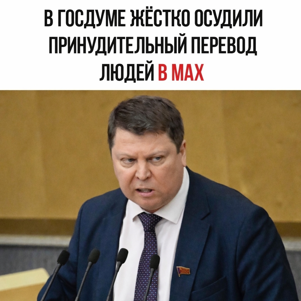 😠 В Госдуме жёстко раскритиковали принудительный перевод людей В МАХ.