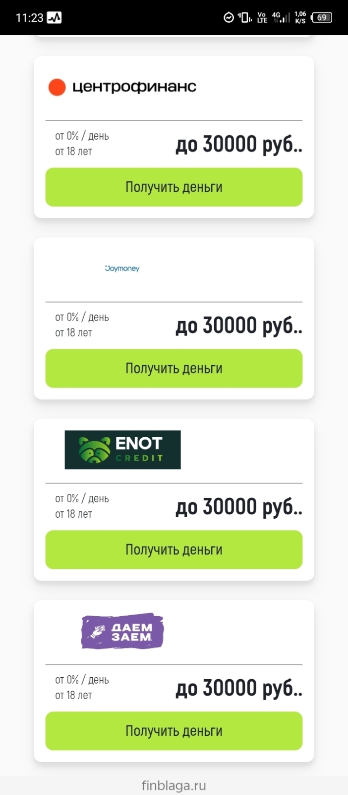 Смс с предложением займов