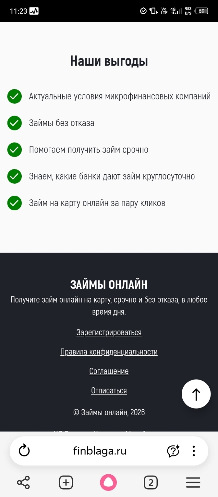Смс с предложением займов