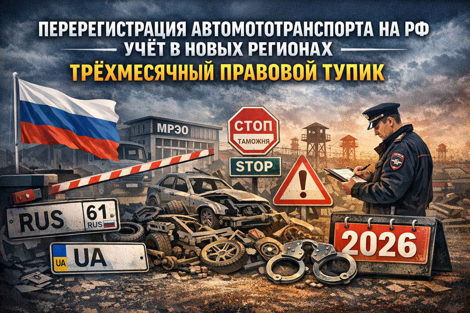 Перерегистрация автомоторанспорта на РФ учёт в новых регионах — трёхмесячный правовой тупик