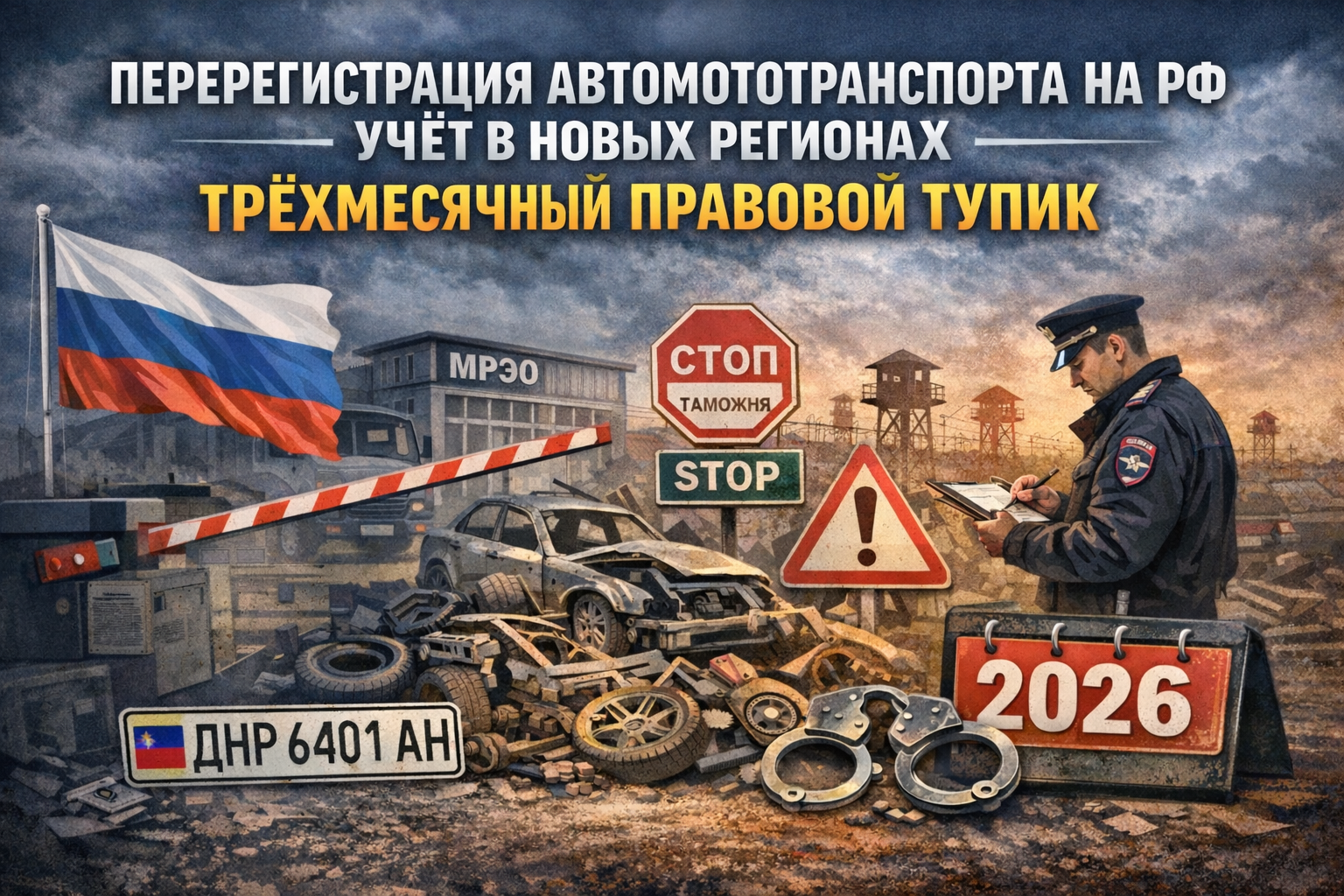 Перерегистрация автомоторанспорта на РФ учёт в новых регионах — трёхмесячный правовой тупик
