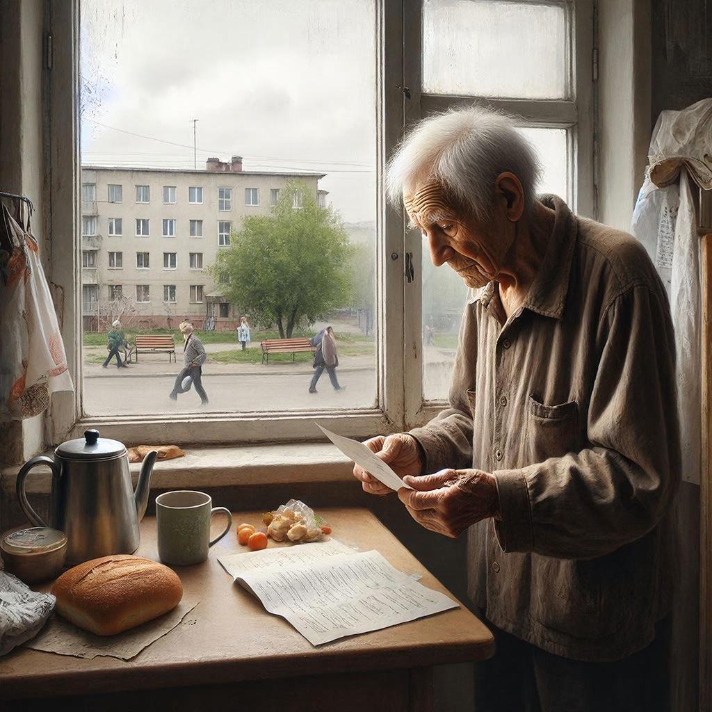 Пенсионеры в деревне