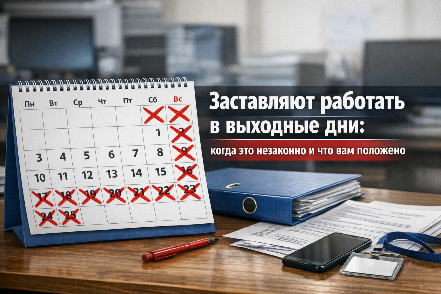 Заставляют работать в выходные дни: когда это незаконно и что вам положено