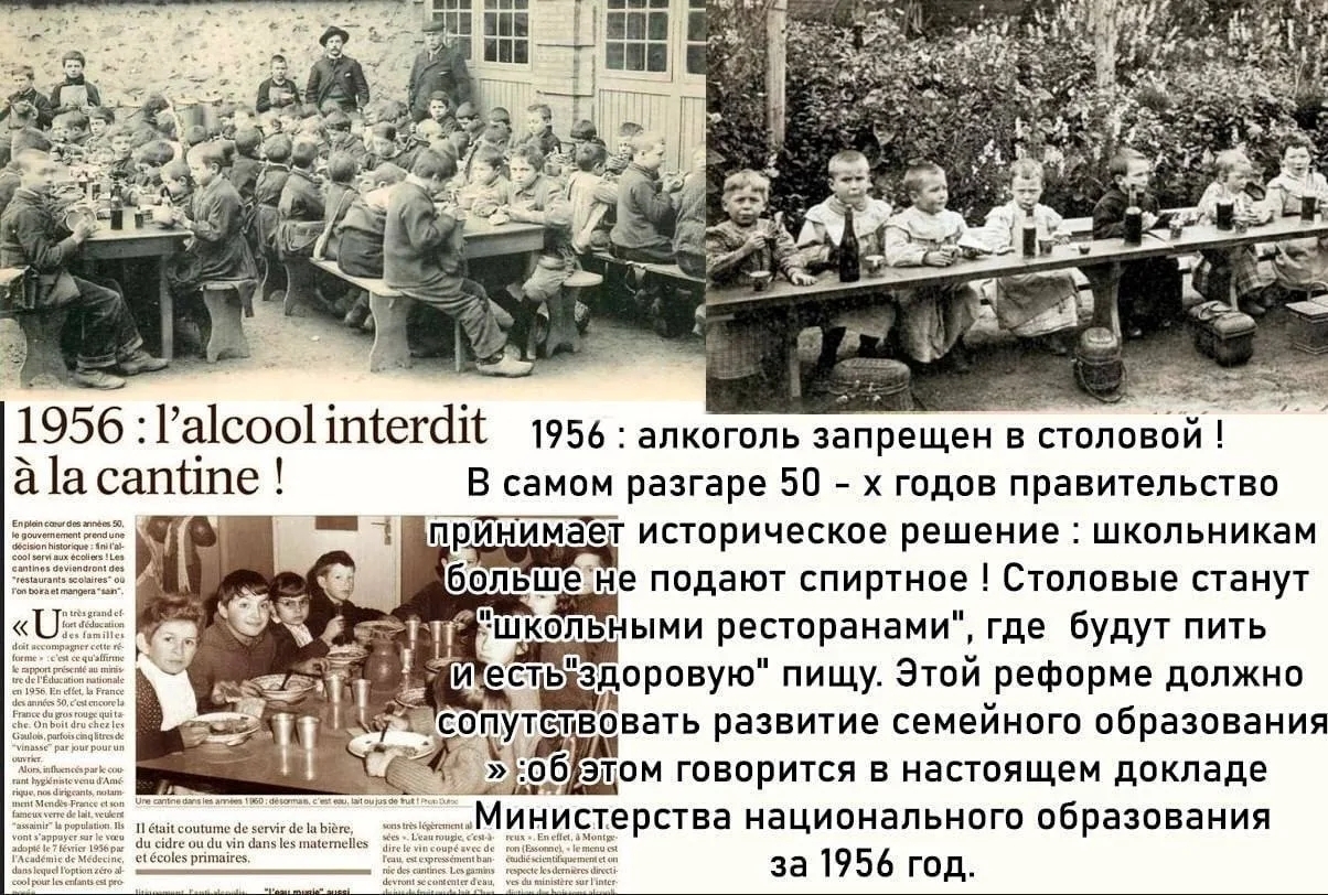 В августе 1956 года французской школоте бухать запретили
