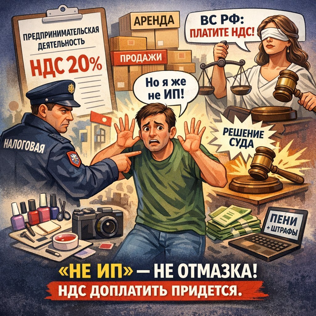 🚨 Все должны платить НДС. «Я не ИП» - не аргумент?
