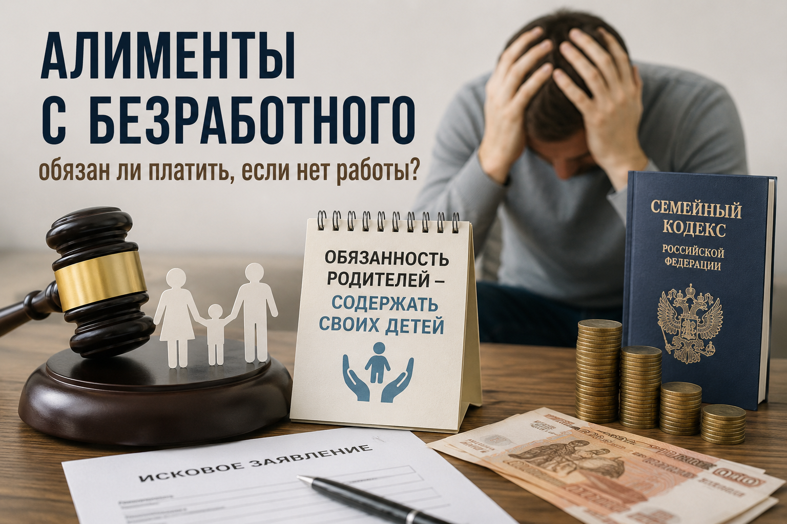 Алименты с безработного в 2026 году: обязан ли платить, если нет работы?