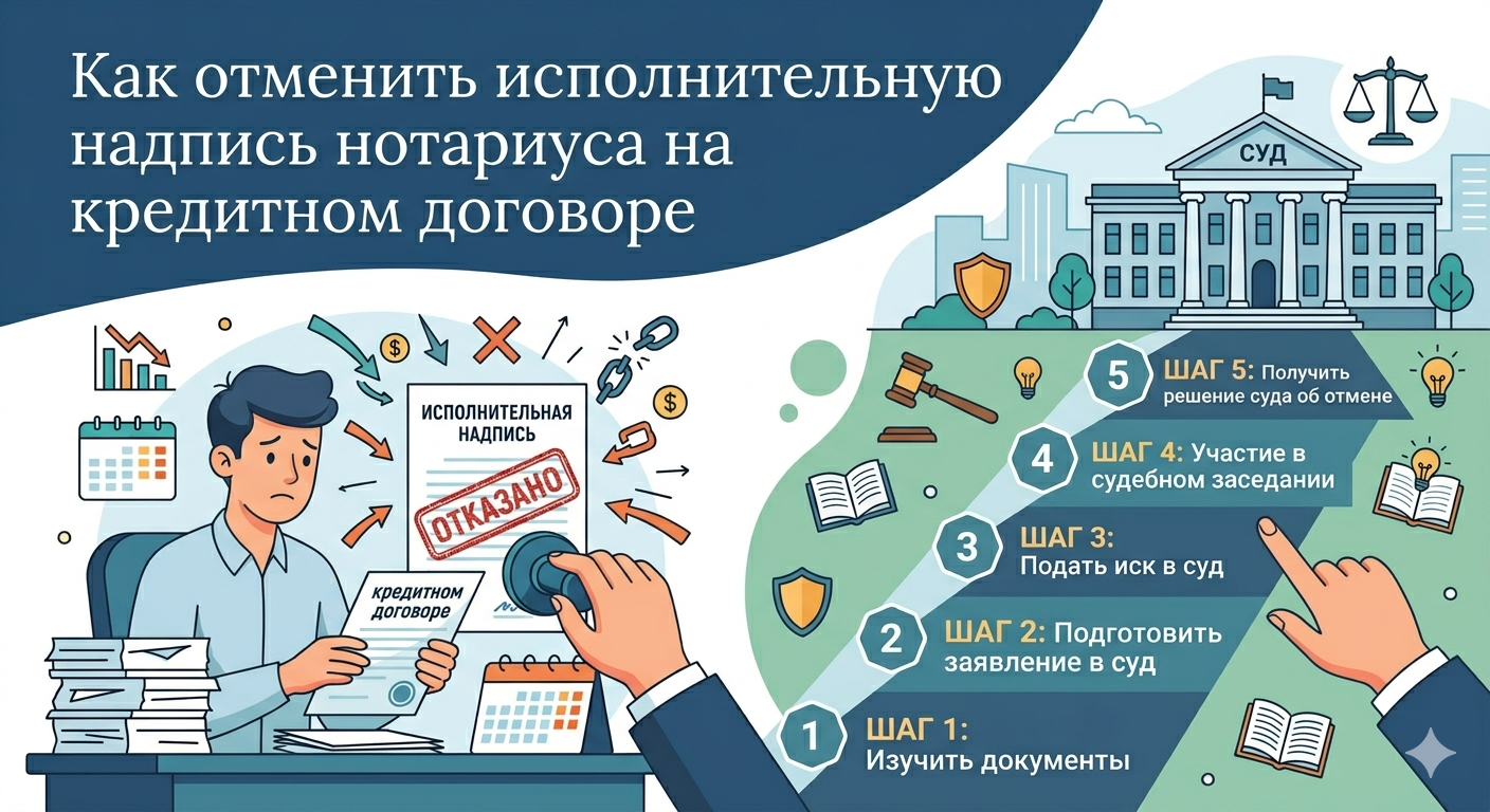 Как отменить исполнительную надпись нотариуса на кредитном договоре