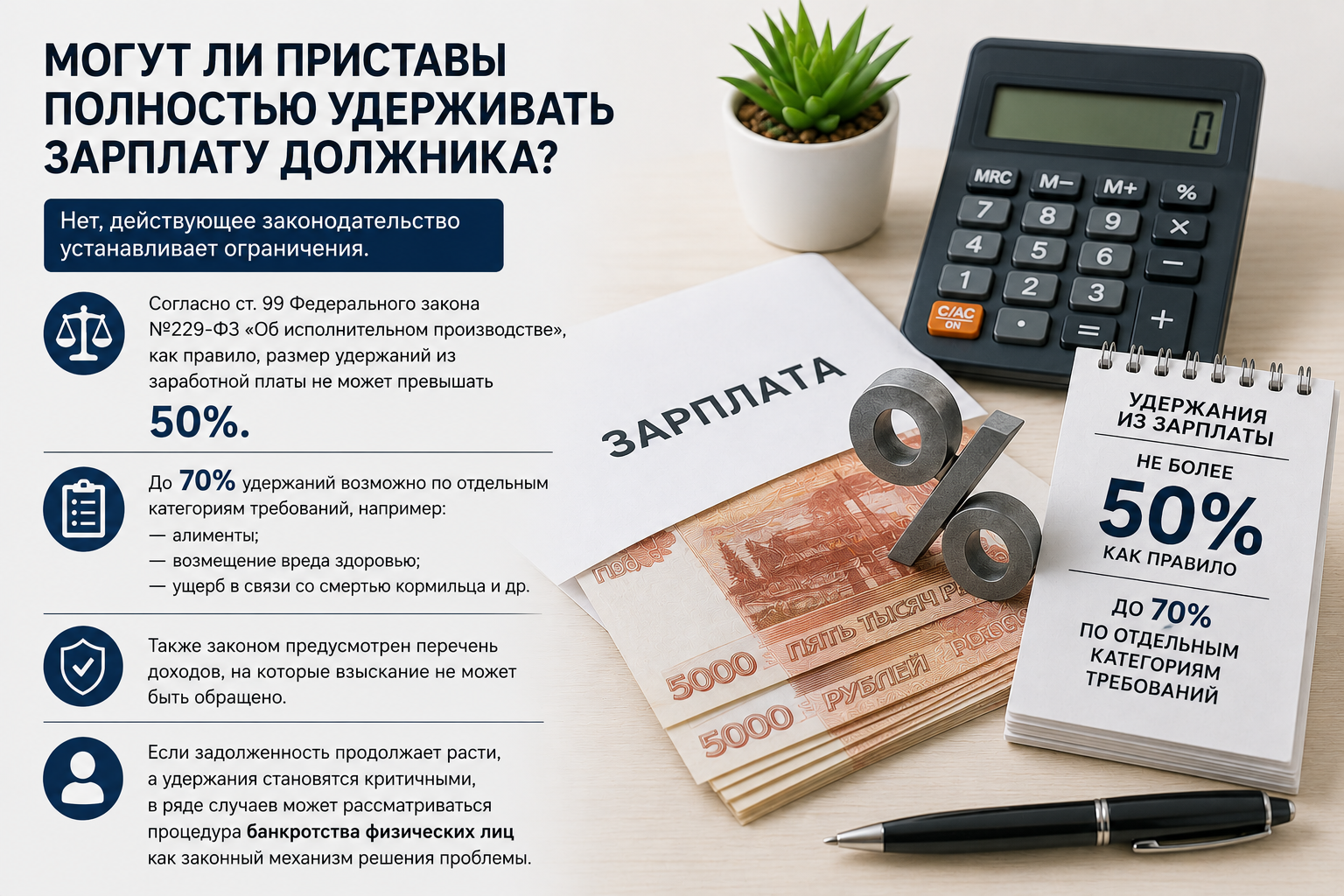 Могут ли приставы полностью удерживать зарплату должника?