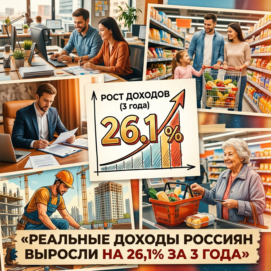 Рекордный рост: реальные доходы взлетели на 26,1 % за три года. Что ждет россиян в будущем? Цифры и прогноз от вице-премьера Новака