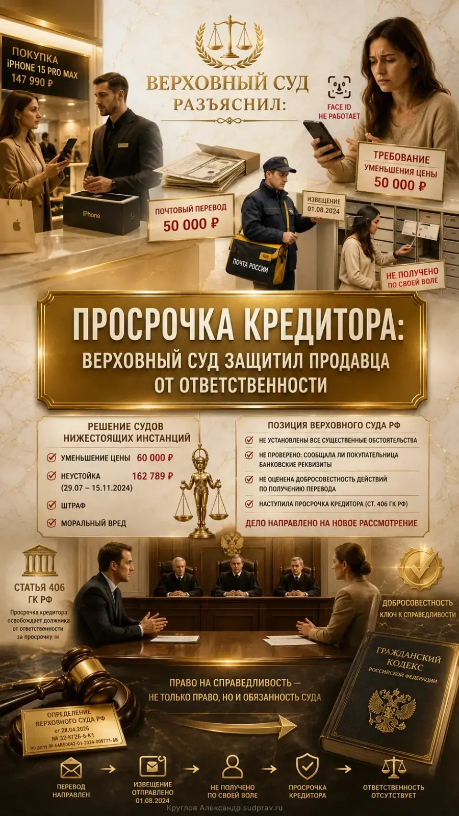 Просрочка кредитора основание для отмены