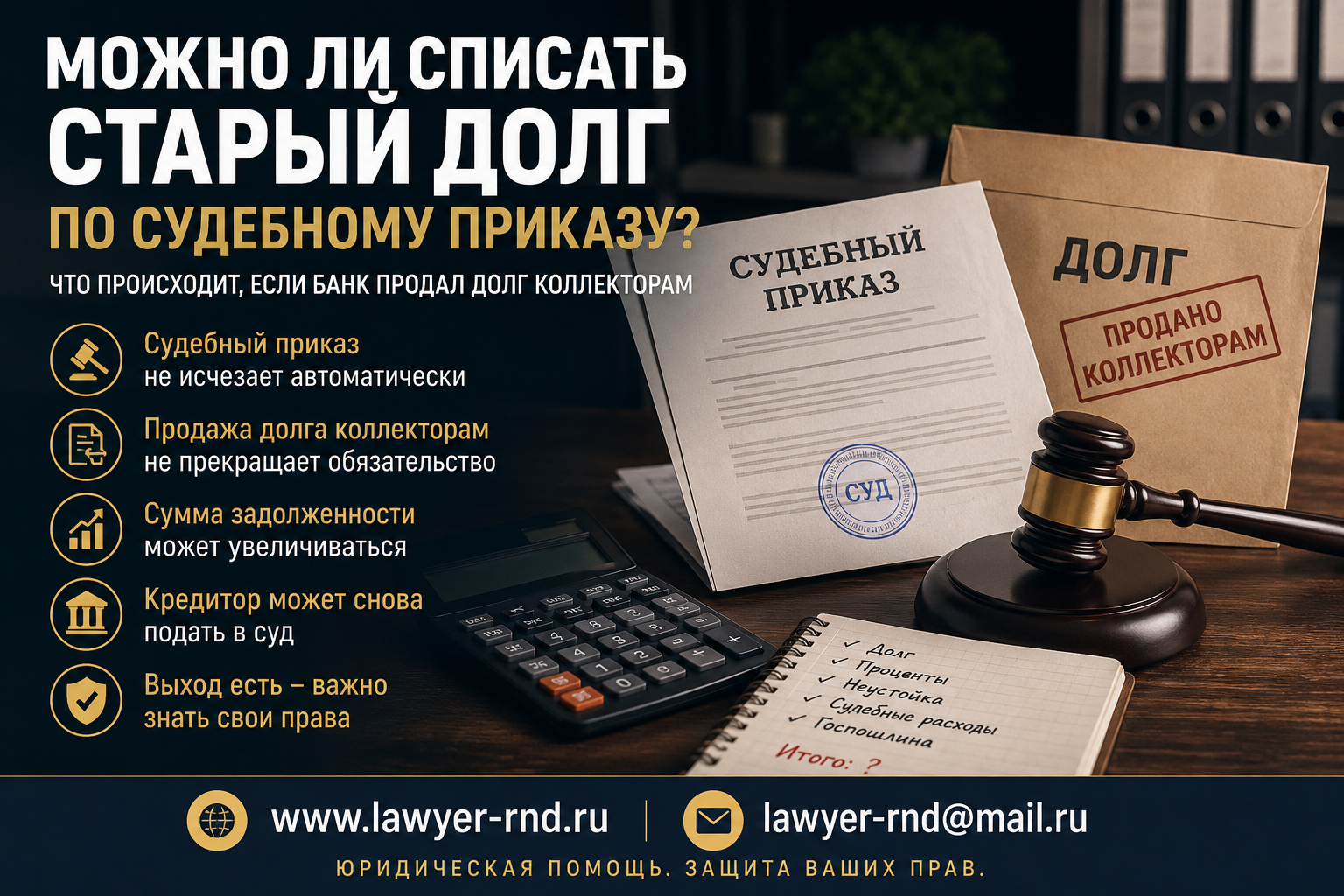 Можно ли списать старый долг по судебному приказу? Что происходит, если банк продал долг коллекторам