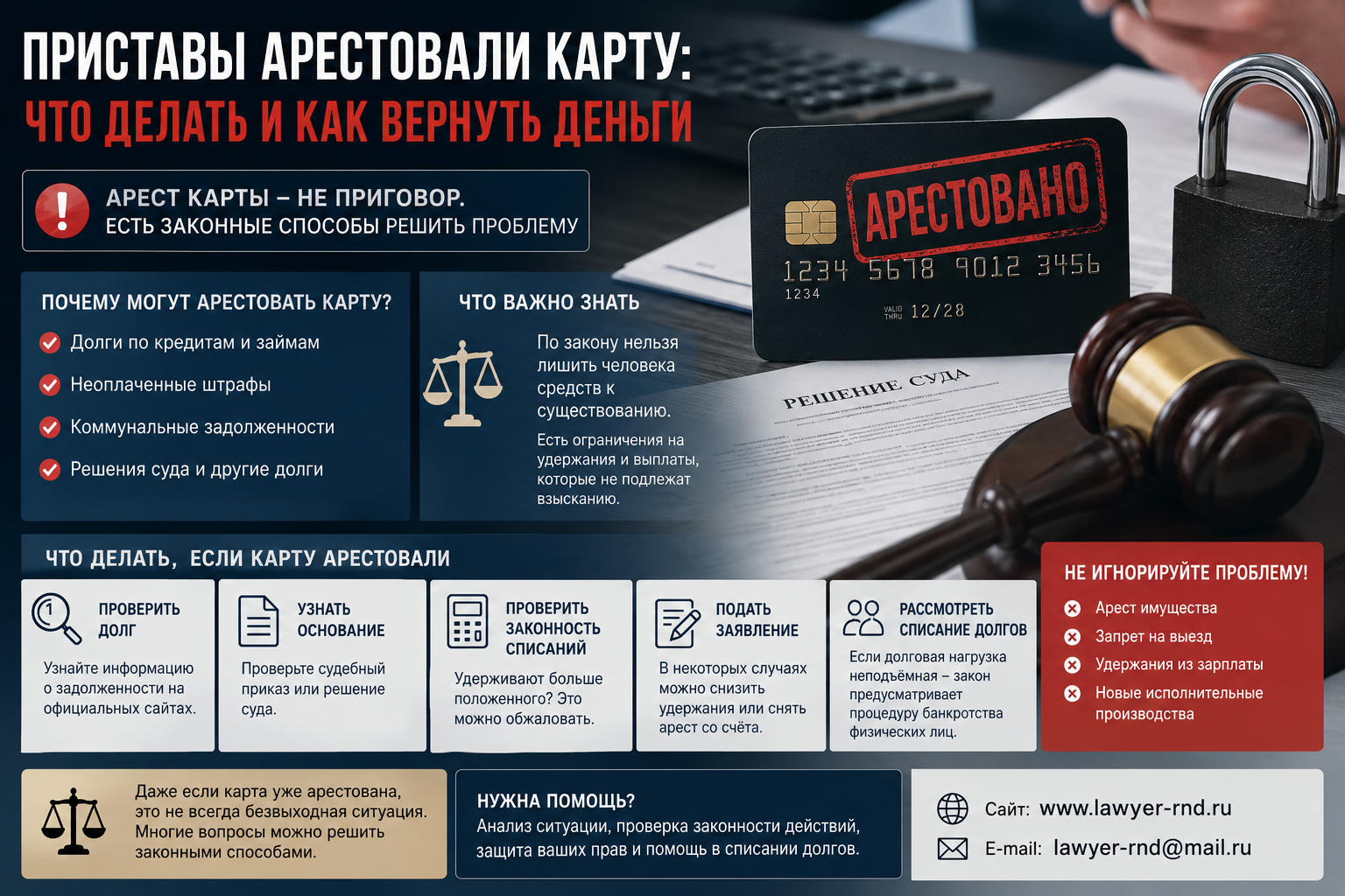 Приставы арестовали карту: что делать и как вернуть деньги