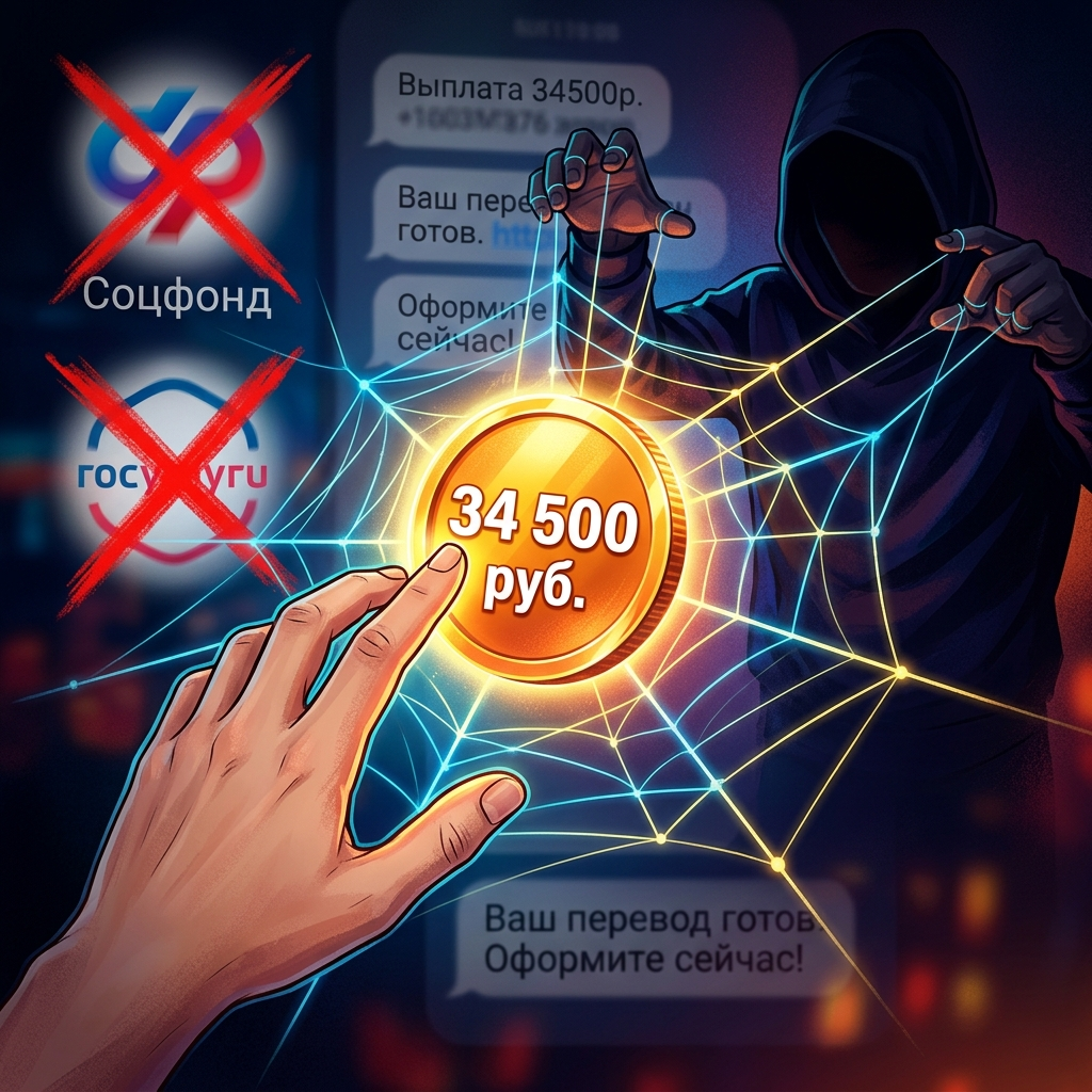 34 500 рублей в «подарок»? Киберполиция предупреждает: это мошенники под видом Соцфонда