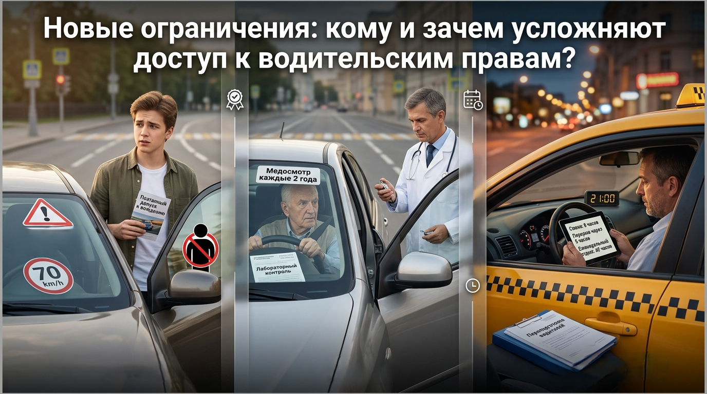 ⚠️🚗 Новые ограничения: кому и зачем усложняют доступ к водительским правам?