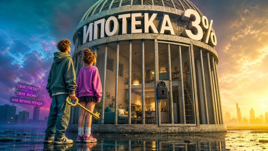 Ипотечный хомут под соусом заботы: почему падение цен на недвижимость в регионах не спасет молодежь.