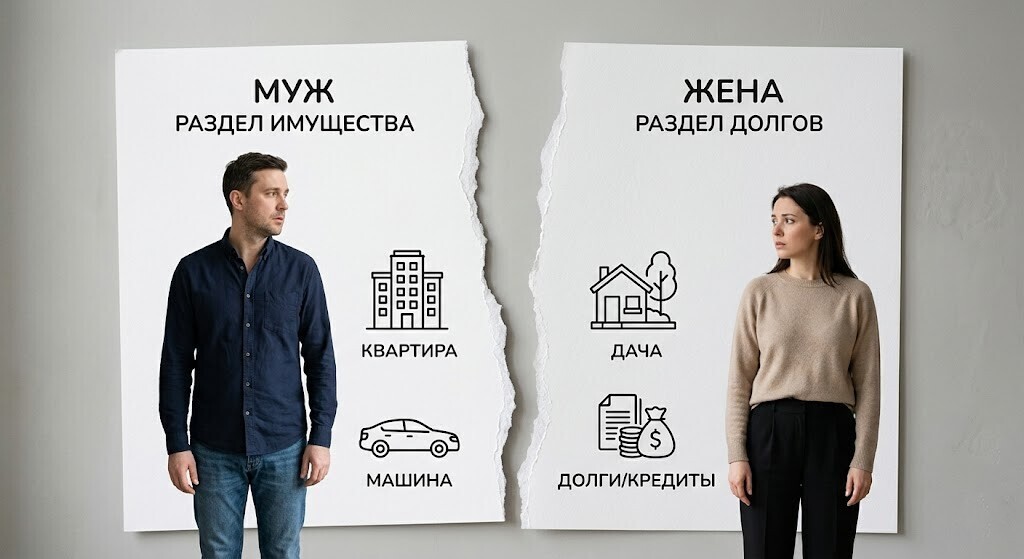 Раздел имущества и долгов при разводе: что изменилось в 2026 году?