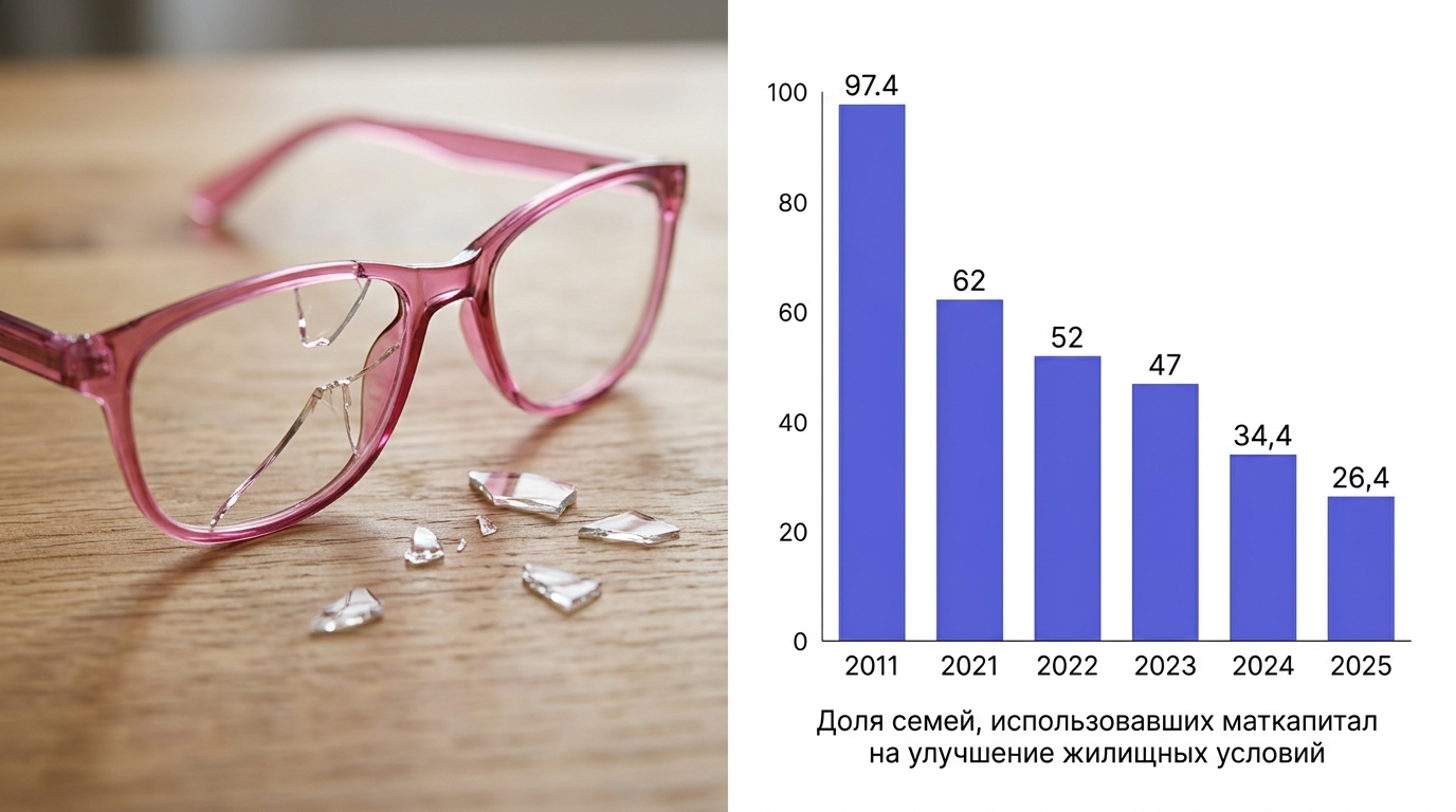 Не пора ли снять розовые очки🕶️? Маткапитал больше не решает квартирный вопрос